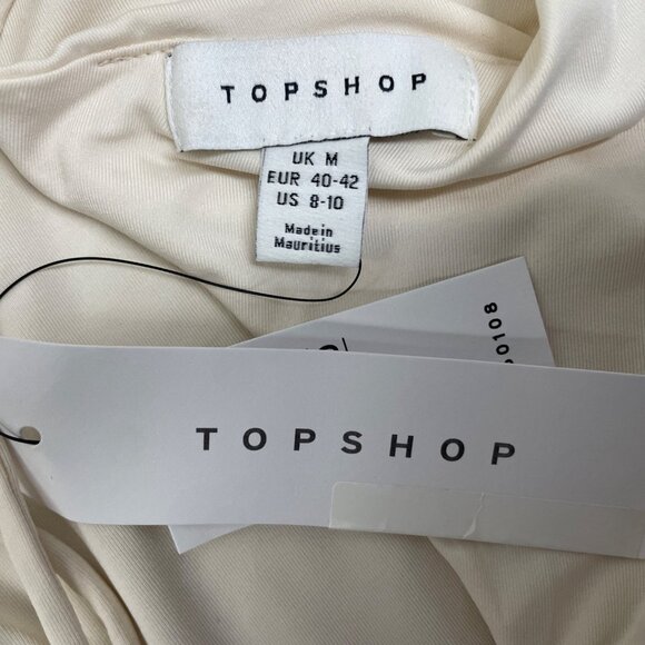 White Halter Tie-Back Crop Top By Topshop - Size M - New - Picture 5 of 7